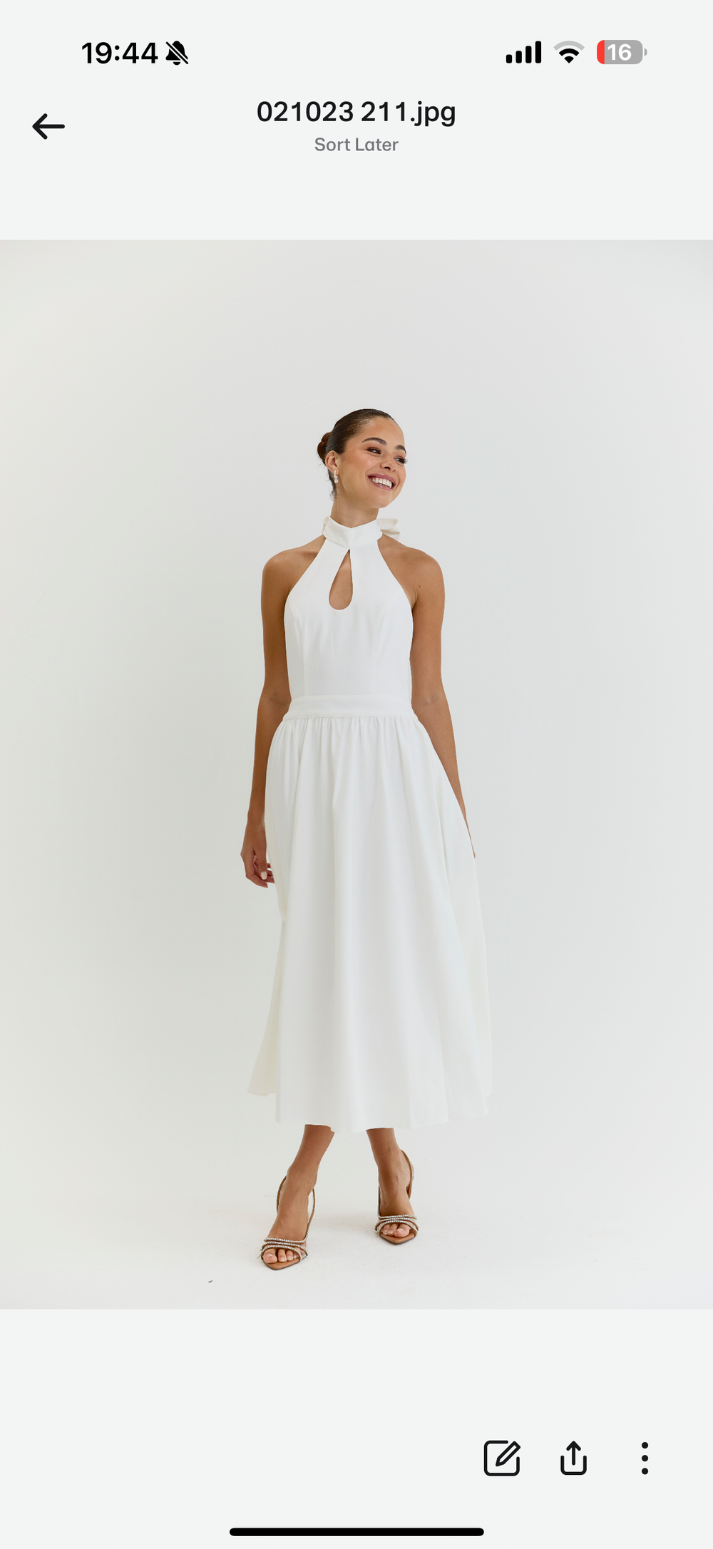 The Harper Dress White