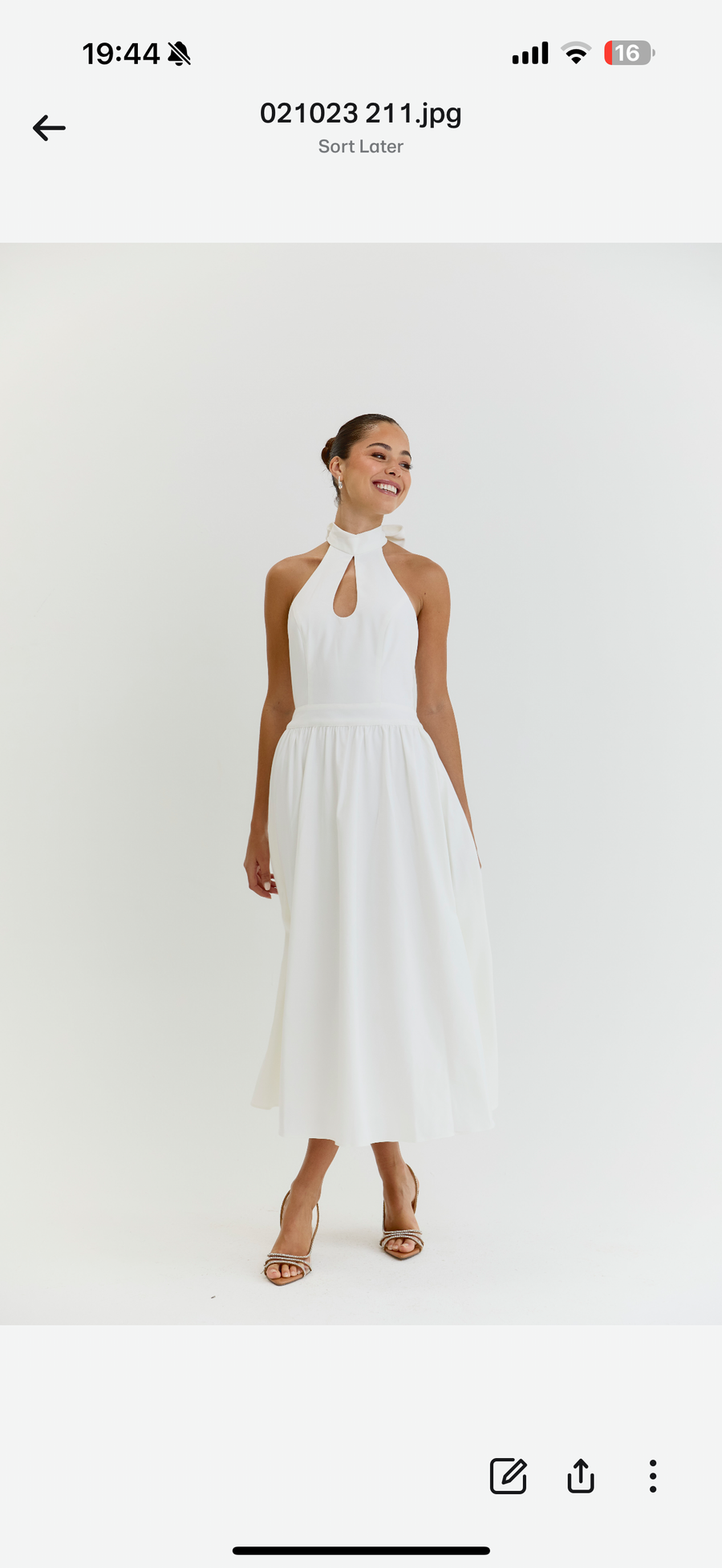 The Harper Dress White