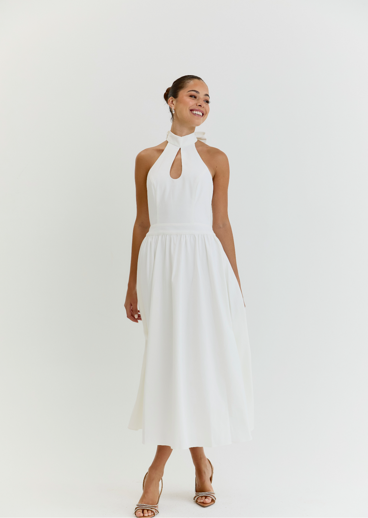 The Harper Dress White