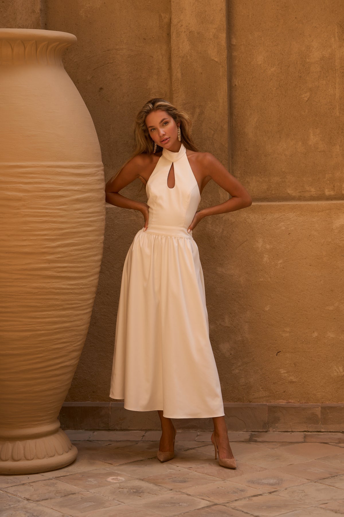 The Harper Dress White